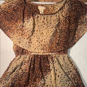 Band of gypsies Leopard Print Dress small fairy boho